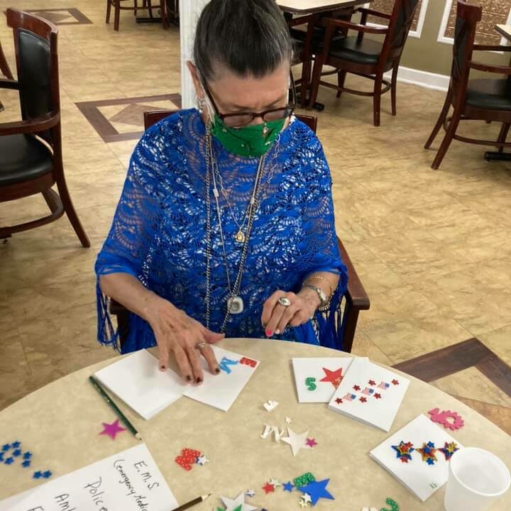 Senior scrapbooking activity at Autumn Ridge Residences